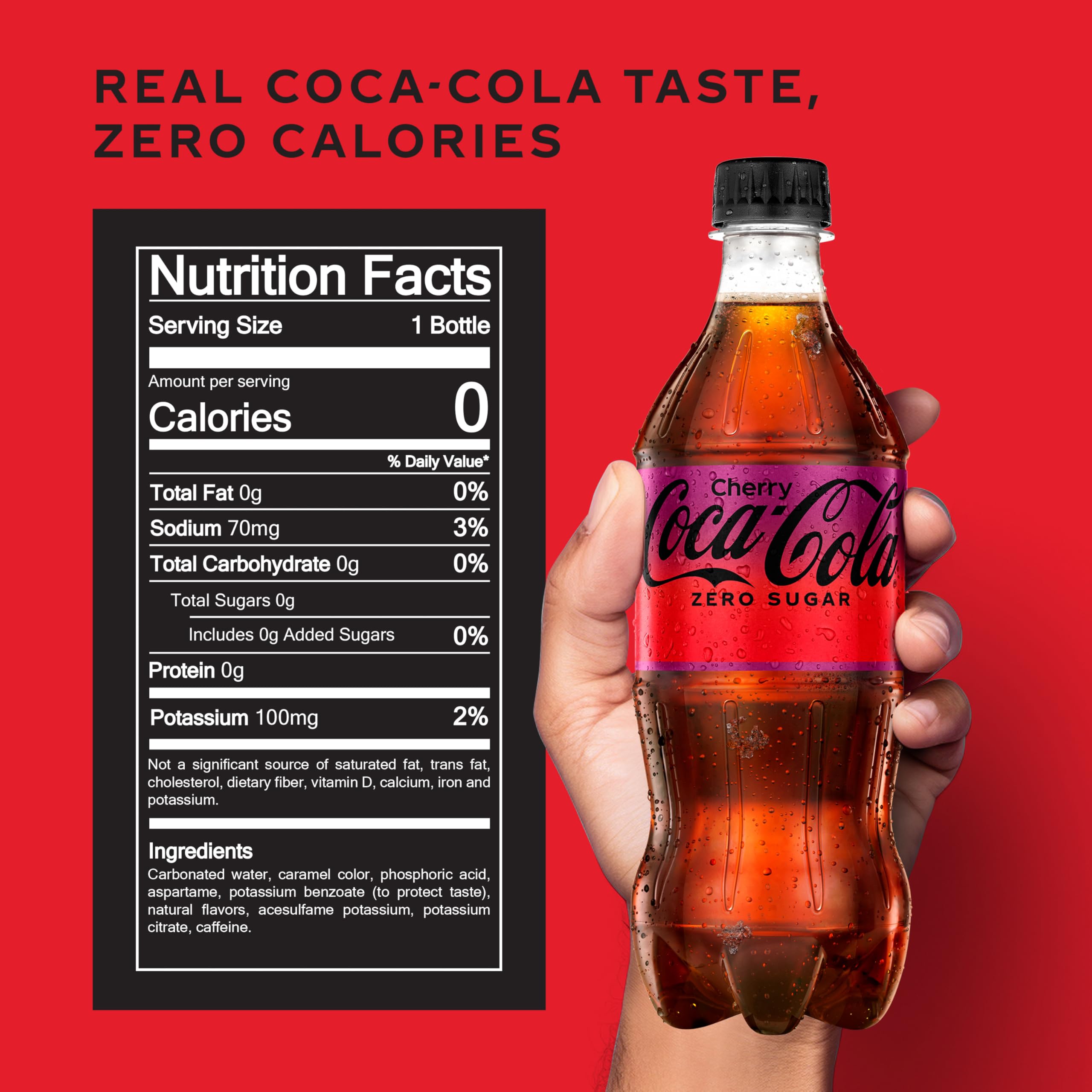 Amazon.com : Coca-Cola Coke Cherry Zero Sugar 20 Fl Oz Bottle